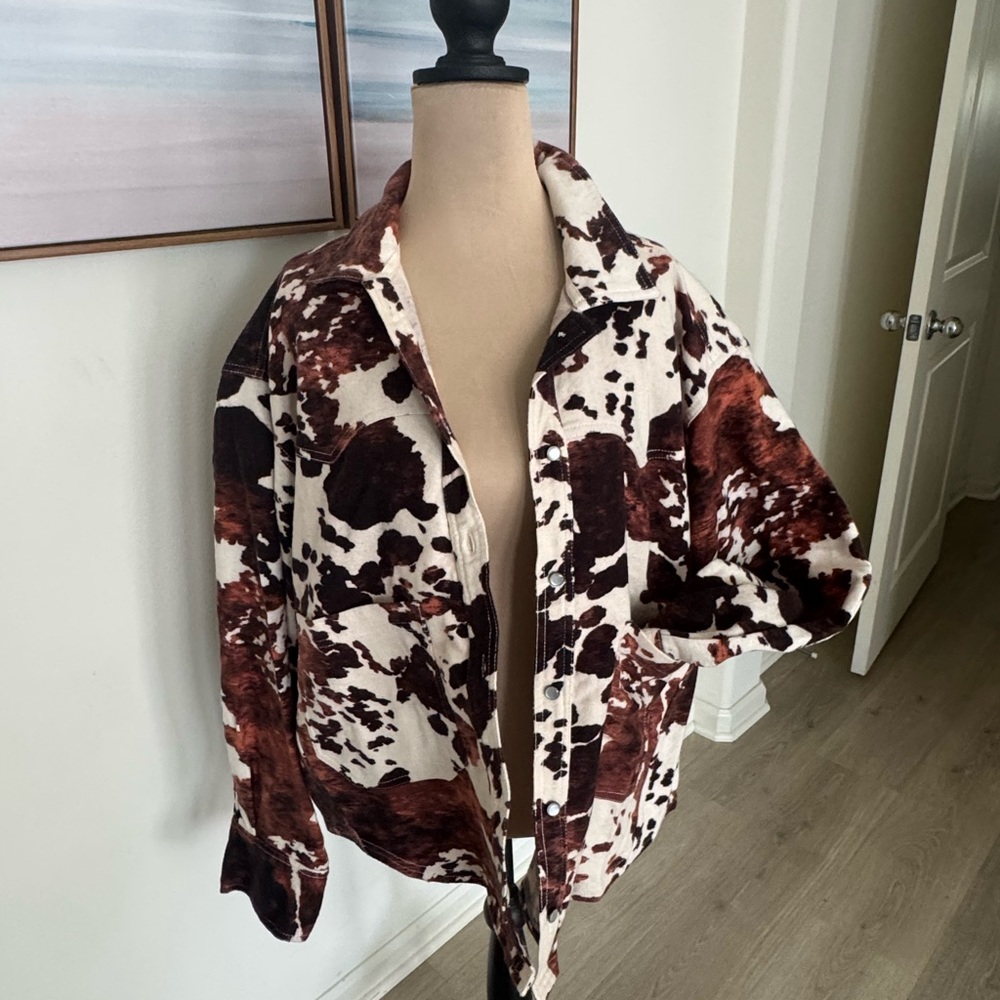 We The Free Brown and Cream Teddy Jacket - Picture 5 of 16